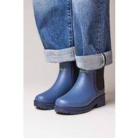 Moshulu Women's 'Tide' Cosy Lined Short Wellies in Mid Blue | Size: 8