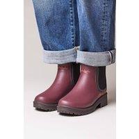 Moshulu Women's 'Tide' Cosy Lined Short Wellies in Burgundy | Size: 3