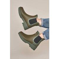 Moshulu Women's 'Tide' Cosy Lined Short Wellies in Olive | Size: 6