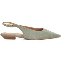 Dune London Women's 'Hostess' Suede Ballet Pumps in Green | Size: 4