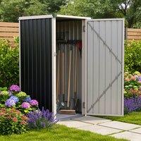 Living and Home 3x3 FT Metal Pent Roof Garden Tool Storage Shed in Grey