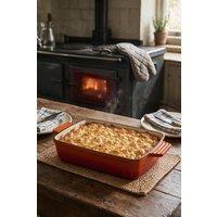 ExtraStar Enamelled Cast Iron Oven Dish with Dual Handles in Orange