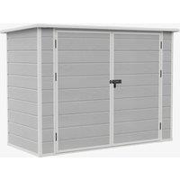 Garden Sanctuary 7X4 FT Outdoor Bicycle Storage Shed in Grey
