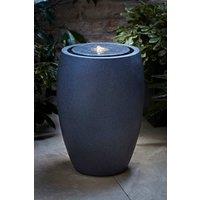 ValueLights Solar Powered Tall Garden Outdoor Tall Water Fountain Feature in Grey