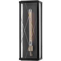 Netlighting Monte Large Flush Wall Lantern Black IP44