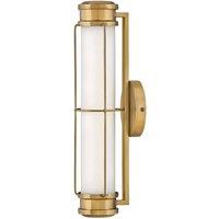 Netlighting Saylor Small Integrated LED Wall Light Heritage Brass 3000K IP44 in Gold
