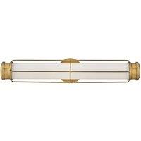 Netlighting Saylor Medium Integrated LED Wall Light Heritage Brass 3000K IP44 in Gold