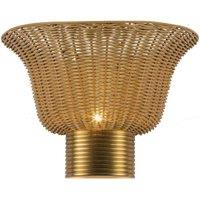 Netlighting Kai Wall Light Brushed Gold & Rattan