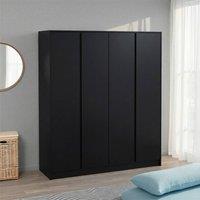 Seconique Malvern 4 Door Wardrobe - Black
