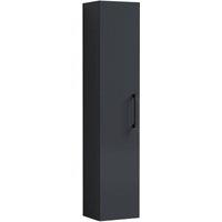 Balterley Level Bathroom 1 Soft Close Door Tall Storage Unit, with Handle in Grey