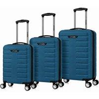 Pamposh ABS Hard Shell Luggage Suitcase Set of 3 in Teal | Size: 3 Pack