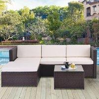 MCC Direct Rattan Furniture Sofa & Table set Rupert in Brown | Size: 1 Pack