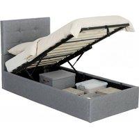 HOMCOM Upholstered Ottoman Bed, 3ft Single Storage Bed Frame, Grey