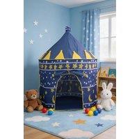ExtraStar Star & Moon Kids Play Tent Round Playhouse in Blue