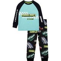 Minecraft Boy's Creeper Sports Pyjamas in Black | Size: 12-13 Years