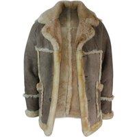 TruClothing Men's Beige Sheepskin Winter Jacket | Size: Small