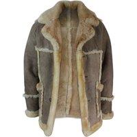 TruClothing Men's Beige Sheepskin Winter Jacket | Size: XL