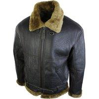 TruClothing Men's Sheepskin Flying Pilot Jacket in Brown | Size: XS