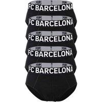 FC Barcelona Men's Slip Pack of 5 - FCB Men Briefs 5-Pack in Black | Size: XL