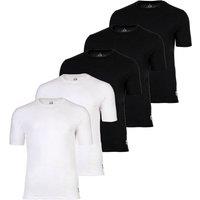 FC Barcelona Men's T-shirt Pack of 5 - FCB Undershirt U-Neck 5-Pack in True Black | Size: Medium