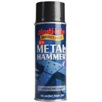Plastikote Metal Paint Hammer Spray Black 400Ml