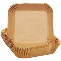 YnysTec Disposable Air Fryer Paper Liners Non Stick Baking Parchment for Ninja in Brown | Size: 50 Pieces