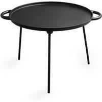 Garden Sanctuary Cast Iron Flat Griddle Pan with 3 Legs & Dual Handles in Black