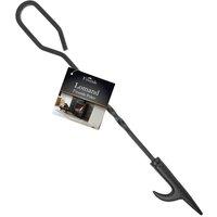 JVL Lomand Fireside Poker Fire Tool for Fireplace Log Burner in Black