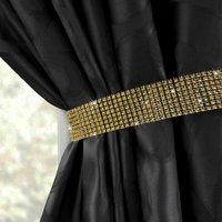 Intimates Diamante Curtain Tie Back Pair Tiebacks in Gold | Size: 60 cm