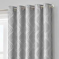 Intimates Clarissa Ring Top Curtain in Grey | Size: 168 cm width x 137 cm drop
