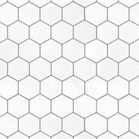 Arthouse Wall Tile Hexagon 30.5x30.5cm White (5 Tiles Per Pack) - sw30 | Size: 30.5x30.5 cm