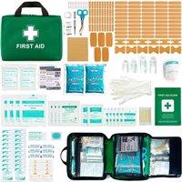 ATEK 90 Pcs First Aid Kit Emergency 1st Aid Kit Refill Bag Includes Blanket Eyewash Ice Pack Home Office Car Caravan Workplace Travel in Green