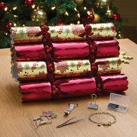 Coopers of Stortford Luxury Christmas Crackers - Set of 6 with Deluxe Gifts & Ribbons