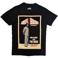 Rock Off officially Licensed Products James Brown The Boss T-Shirt in Black | Size: Medium