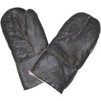 TruClothing Sheepskin Mittens Winter Shearling Gloves Thick Wool Lining in Dark Brown | Size: Large