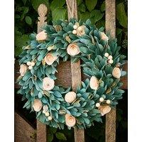 Dibor Crocus & Berry Xmas Door Decoration Christmas Wreath 35cm in Green