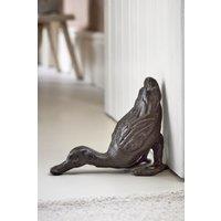 Dibor Vintage Style Antique Door Stopper Cast Iron Diving Duck Decorative Door Stop in Brown