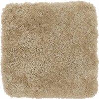 SNUGRUGS Soft Short Wool Genuine Sheepskin Square Seat Pad, Microsuede Backing in Beige | Size: 40 cm x 40 cm