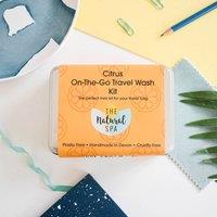 Natural Spa Cosmetics Citrus Mini Travel Wash Kit On the Go Shampoo, Conditioner & Soap in All
