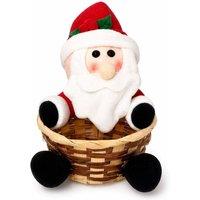 Quipulse Christmas-Themed Decorative Basket in Red