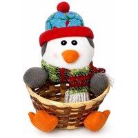 Quipulse Christmas-Themed Decorative Basket in Grey