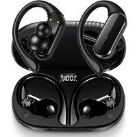 Kelvenix Wireless Bluetooth Headphone With Microphone Ear Hook in Black