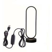 SPETLEK Three-Color Dimming LED Ring Lamp - Perfect Bedside in Black | Size: 140 cm