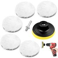 SPETLEK Polishing Pad Sponge Mop Buffing Kit For Car in White | Size: 100 cm x 15 cm