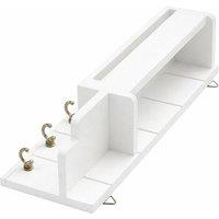 SPETLEK White Wall Mounted Key Holder with 6 Hooks & Mail | Size: 10000mm x 520mm