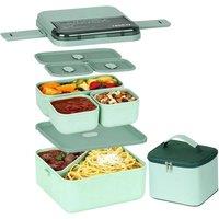 PAWNORA 1800ml Bento Lunch Box Set green