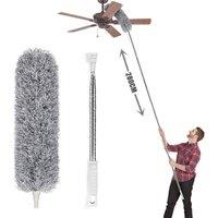 PAWNORA 2.8m Extra Long Cobweb Feather Duster in Grey