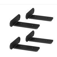 PAWNORA 4pcs Floating Shelf Brackets 15CM in Black