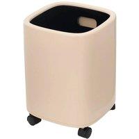 PAWNORA 12L Wheeled Rubbish Bin Cream