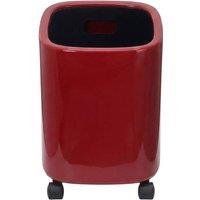 PAWNORA 12L Wheeled Rubbish Bin red